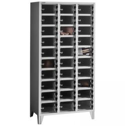 metaloBox BOX 3/30 PLEXI AC Plexiajtós értékmegőrző szekrény 30 rekeszes (BOX 3/30 PLEXI)