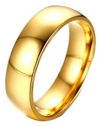 Ékszerkirály Férfi karikagyűrű nemesacélból, arany, 9-es méret (32822603236)