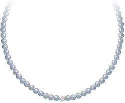 Preciosa de mărgăritar colier catifea perla cu ceros margele Preciosa 2218 19, gri