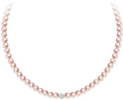 Preciosa de mărgăritar colier catifea perla cu ceros margele Preciosa 2218 69, roz