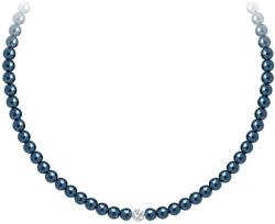 Preciosa de mărgăritar colier catifea perla cu ceros margele Preciosa 2218 47, albastru