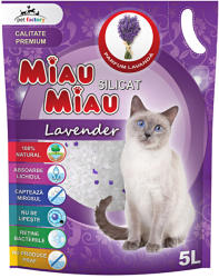 Miau Miau Asternut Igienic Silicat Miau Miau Lavanda, 5 litri