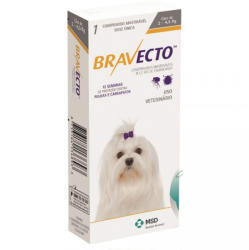 MSD Bravecto 2-4, 5 kg, 1 tableta masticabila x 112.5 mg