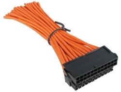 BitFenix Cablu prelungitor BitFenix Alchemy 24 pini ATX, orange/black, BFA-MSC-24ATX30OK-RP