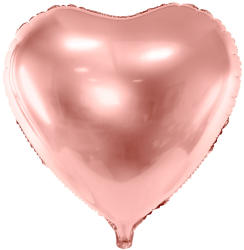 PartyDeco S. r. o Fólia lufi, 61cm, szív, rose gold