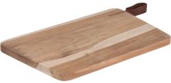 4-Home Tocător din lemn cu agățătoare din piele, 30 x 18 x 1, 5 cm