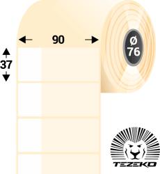 Tezeko Kábeljelölő, 90 mm * 37 mm-es 1 pályás műanyag etikett címke (3000 címke/tekercs) (M0900003700-002)