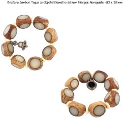  Bratara Samburi Lotus Margele Neregulate -11-12 x 12-18 mm - 1 Buc
