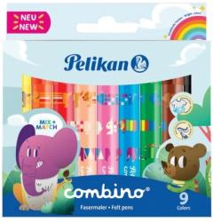 Pelikan Carioci combino super 411 set 9 culori varf gros Pelikan 814553 (814553)