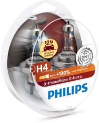 Philips H4 X-tremeVision G-Force halogén izzó +130% 12342XVGS2
