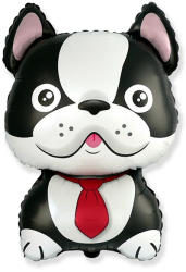 Flexmetal Bulldog fólia lufi, fekete, kb. 76 cm