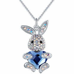 Luna Collection Lantisor si Pandantiv Shiny Bunny cu Swarovski® Crystals + cutie LED