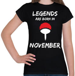 printfashion Naruto szülinap - November - Női póló - Fekete (2699298)