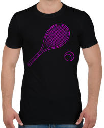 printfashion tennis pink - Férfi póló - Fekete (2694668)