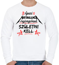 printfashion Metallica rajongók - Férfi pulóver - Fehér (2687051)