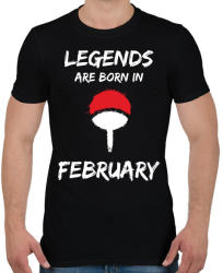 printfashion Naruto szülinap - Február - Férfi póló - Fekete (2699825)