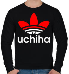 printfashion Uchiha (Adidas logo) - Férfi pulóver - Fekete (2698321)