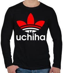 printfashion Uchiha (Adidas logo) - Férfi hosszú ujjú póló - Fekete (2698314)