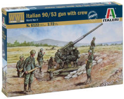 Italeri Figurine kit de model 6122 - ITALIA 90/53 GUN cu CREW (1: 72) (33-6122)