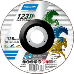 Norton 1-2-3 Vágó, Tisztító, Csiszolókorong 115x2, 2x22, 23mm, 25 db/csomag (CT129704) - corvinustoolskft