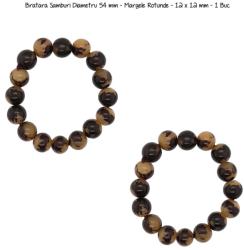  Bratara Samburi Diametru 54 mm - Margele Rotunde - 12 x 12 mm - 1 Buc
