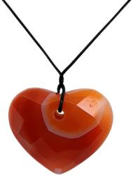  Pandantiv din Agata Inima - 30 x 35 x 13 mm - 1 Buc