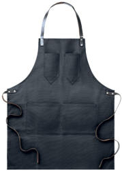 Everestus Sort de bucatarie din panza cu insertii din piele, Everestus, SB3, negru (EVE01-MO9237-03)