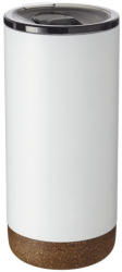 EVERESTUS Cana termoizolanta, perete dublu, 500 ml, cu baza din pluta, Everestus, VA, otel inoxidabil, alb (EVE06-10046702)