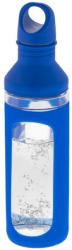 EVERESTUS Sticla sport 590 ml, Everestus, HR, sticla, silicon si pp plastic, albastru, transparent, saculet de calatorie inclus (EVE06-10045401)