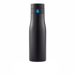 XD Connects Sticla de apa 600 ml, capac care monitorizeaza consumul de apa, XD, AA, otel inoxidabil, abs, negru, breloc inclus (EVE08-P436-881)