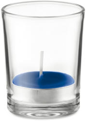 EVERESTUS Lumanare aromatizata in sticla transparenta, Everestus, 9IA19053, Albastru, laveta inclusa (EVE01-MO9734-37)