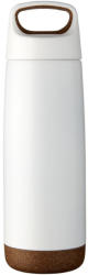 EVERESTUS Sticla termos sport 600 ml, perete dublu, cu maner, Everestus, 9IA19383, Otel inoxidabil, Pluta, Alb (EVE06-10056502)