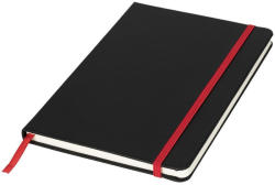 Everestus Agenda A5 cu pagini dictando, coperta tare cu elastic, Everestus, LT02, pu, negru, rosu, lupa de citit inclusa (EVE06-10728001)