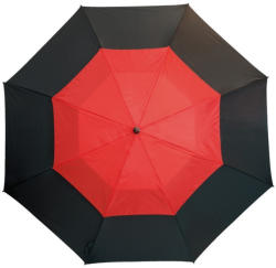 Everestus Umbrela golf 132 cm, sistem de ventilatie, negru si rosu, Everestus, UG10MN, fibra de sticla, nailon (EVE02-56-0104172)