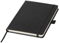 Luxe Agenda A5 cu pagini dictando, Luxe, BD01, piele ecologica, negru, breloc inclus din piele ecologica si metal (EVE06-10712100)