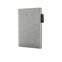 Everestus Agenda A5 160 pagini, coperta tare din material textil, Everestus, JY, poliester, hartie, gri (EVE08-P772-032)