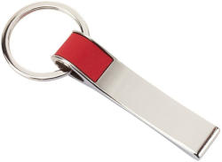 Everestus Breloc cu banda colorata, Everestus, KR0391, aliaj de zinc, otel, rosu, argintiu (EVE02-56-0407922)