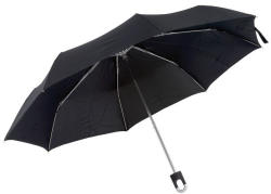Everestus Umbrela de buzunar 98 cm, maner cu agatatoare, negru, Everestus, UB35TT, aluminiu, fibra de sticla, poliester, saculet inclus (EVE02-56-0101206)