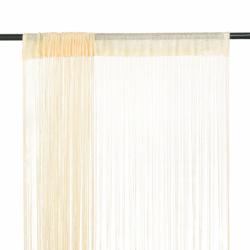 vidaXL Draperii cu franjuri, 2 buc. , 140 x 250 cm, crem (132403)