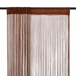 vidaXL Draperii cu franjuri, 2 buc. , 140 x 250 cm, maro (132411)