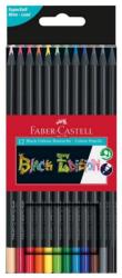 Faber-Castell Creioane colorate Faber-Castell 12 culori Black Edition (FC116412) - clickbirotica