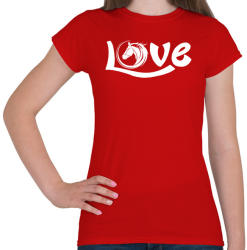 printfashion Horse Love - Női póló - Piros (2746837)