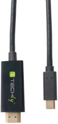 TECHLY USB-C apa - HDMI apa 4K Monitor adapter kábel 2m - Fekete (106312)