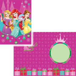 Luna Disney hercegnők karácsonyi üdvözlőlap háromféle változatban (000561942) - jatekshop