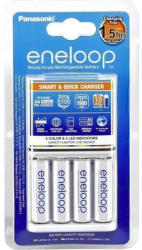 Sanyo/Panasonic Eneloop Gyorstöltő + 4db AA 1900 mAh akku (K-KJ55MCC40E)