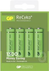 GP Batteries Set acumulatori AA R6 GP NiMH Recyko+ 1300mAh 4buc/blister (GP130AAHC-RCK-BL4) - sogest