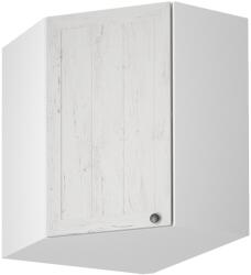 TEMPO KONDELA Felső sarokszekrény G60N, fehér/sosna andersen, jobb, PROVANCE