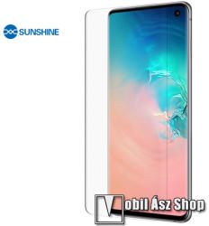 SUNSHINE Hydrogel TPU képernyővédő fólia - Ultra Clear, ÖNREGENERÁLÓ! - 1db, TOKBARÁT - SAMSUNG Galaxy S10 (SM-G973F)