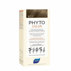 PHYTO Vopsea de par, PHYTO Phytocolor culoare par fara ammoniac 8 Light Blonde 50ml