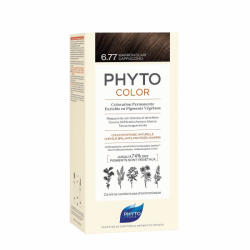 PHYTO Vopsea de par, PHYTO Phytocolor culoare par fara ammoniac 6.77 Light Brown Capuccino 50ml